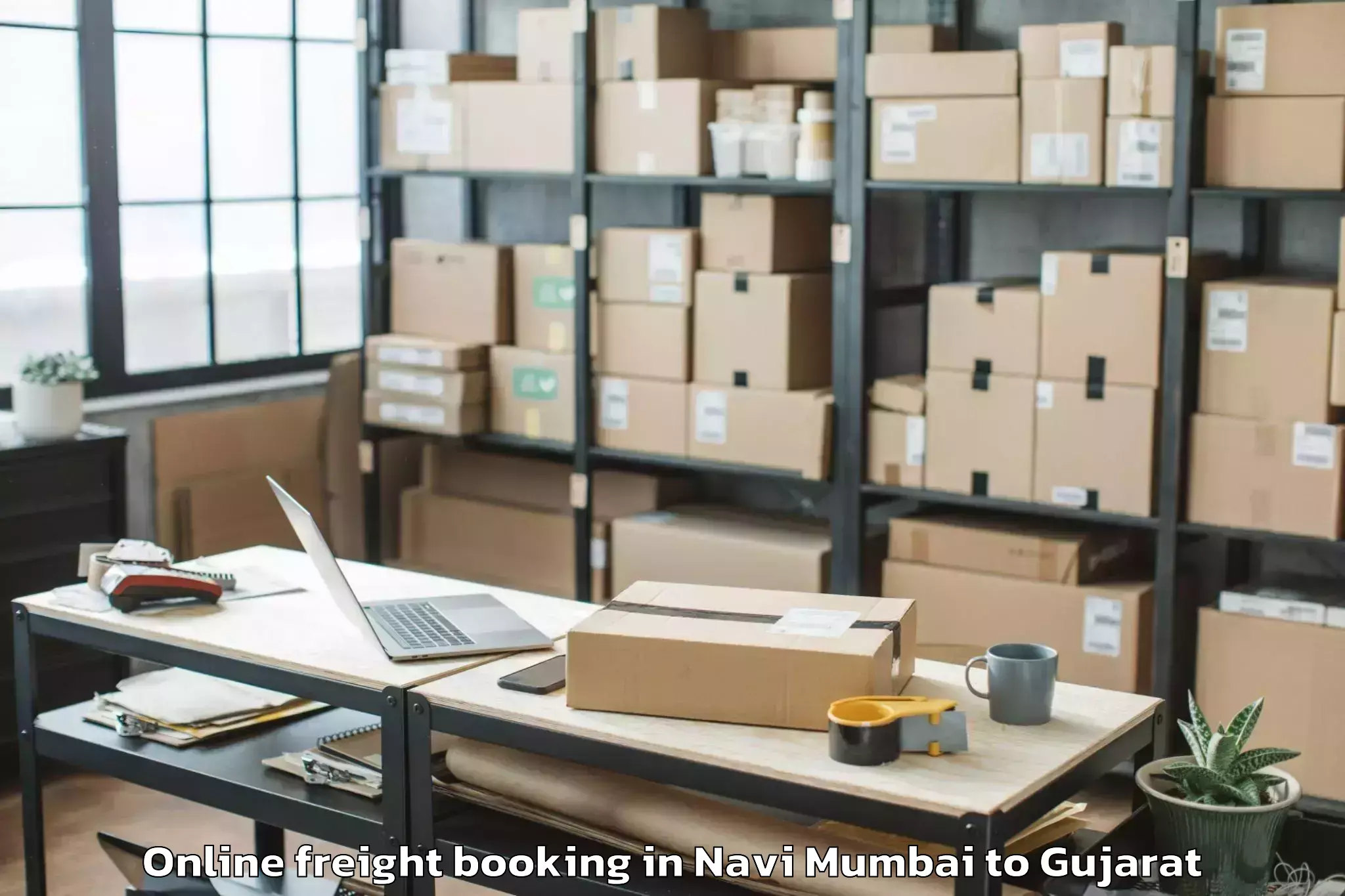 Top Navi Mumbai to Dehgam Online Freight Booking Available